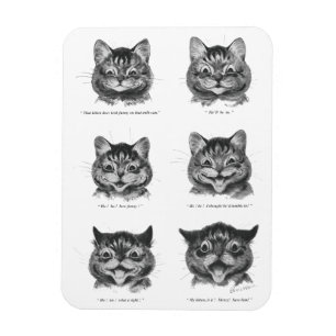 Funny Face of Cat, Louis Wain Magnet