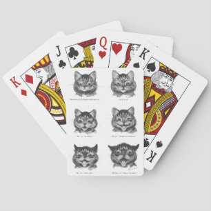 Funny Face of Cat, Louis Wain Playing Cards