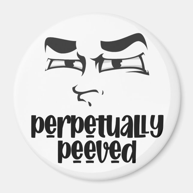 Funny Face Peeved Magnet (Front)