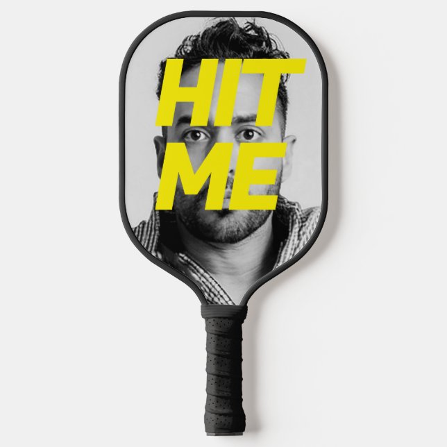 Funny Face Photo Pickleball Paddle (Front)