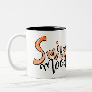 Funny Face | Smiling Mood Fun Photo Coffee Office Two-Tone Coffee Mug