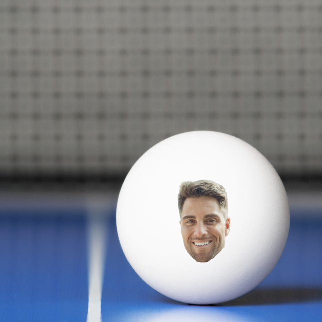 Funny Face White Ping Pong Ball Design (Net)