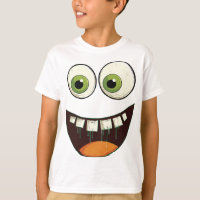 Funny Face with Green Googly Eyes Surprised Open M