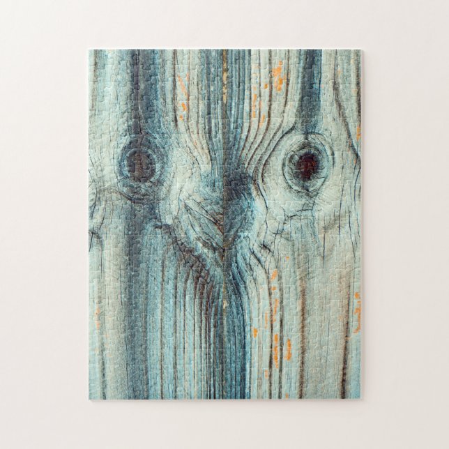 Funny Face, Wood Grain Jigsaw Puzzle (Vertical)