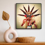 Funny Face Wood Kachina Doll Native American Photo<br><div class="desc">Who can resist a face like this? Remember to “enjoy every moment” while you use this quirky, colorful character, photography wall clock. Makes a great gift for someone special! You can easily personalize this photography wall clock plus I also offer customization on any product. Please message me with any questions...</div>