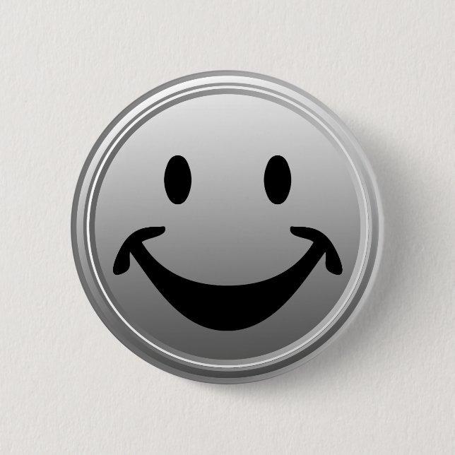 Funny face + your backg. & ideas 6 cm round badge (Front)