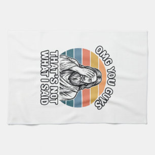 Funny Facepalm Retro Quote Vintage Engraving Shirt Tea Towel