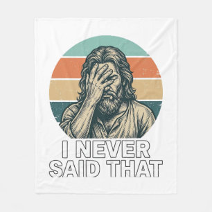 Funny Facepalm Vintage Engraving Quote Design_1 Fleece Blanket