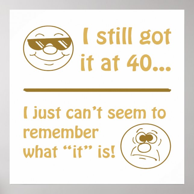 Funny Faces 40th Birthday Poster (Front)