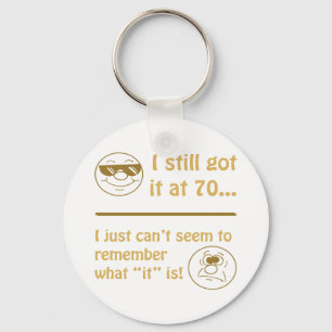 Funny Faces 70th Birthday Gag Gifts Key Ring