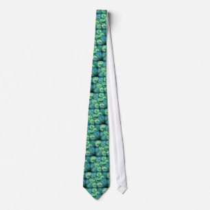 Funny Faces. Fun Cartoon Monsters. Green. Tie