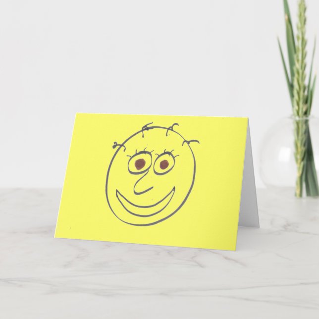Funny Faces Greeting Card (Front)