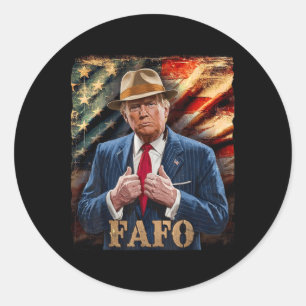 Funny Fafo Trump Fafo American Usa _4 Classic Round Sticker
