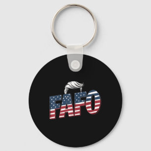 Funny Fafo Trump Photo _2  Key Ring