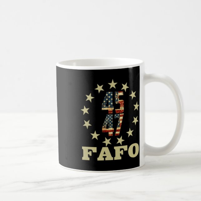 Funny Fafo Trump Photo  Coffee Mug (Right)
