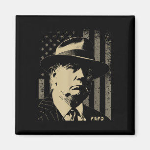 Funny Fafo Trump Photo Usa Flag Retro Distressed Magnet