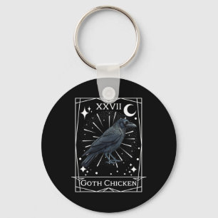 Funny Fairycore Tarot Gothic Witchcraft Chicken De Key Ring