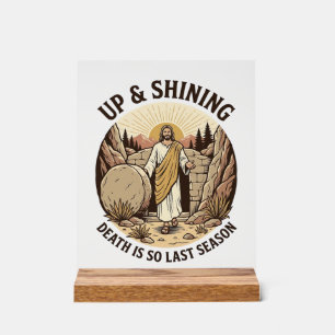 Funny Faith Resurrection Cave Vintage Engraving Sh Acrylic Sign