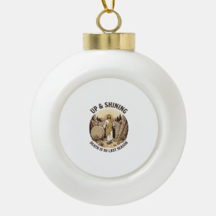 Funny Faith Resurrection Cave Vintage Engraving Sh Ceramic Ball Christmas Ornament