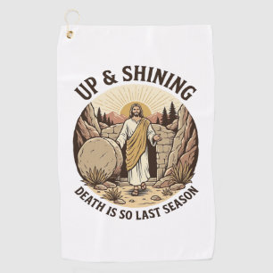 Funny Faith Resurrection Cave Vintage Engraving Sh Golf Towel