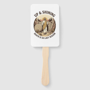 Funny Faith Resurrection Cave Vintage Engraving Sh Hand Fan
