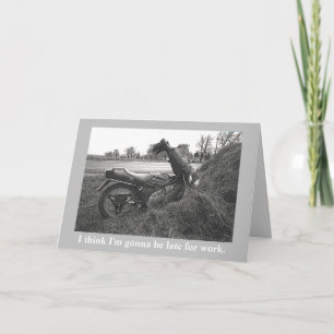 FUNNY/FAKE accident/customizable text Card