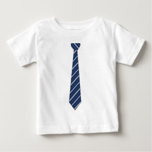 Funny Fake Blue Striped Tie Baby T-Shirt