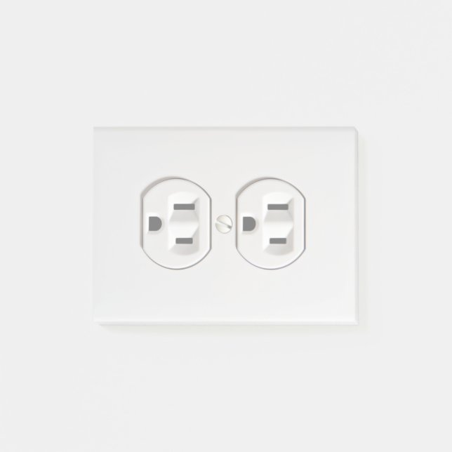 Funny Fake Electrical Outlet Post-it Notes (Front)