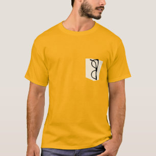 Funny  Fake Pocket Tee with glasses tshirt design