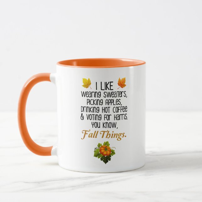 Funny Fall 2024 November Election Pro-Harris Mug (Left)
