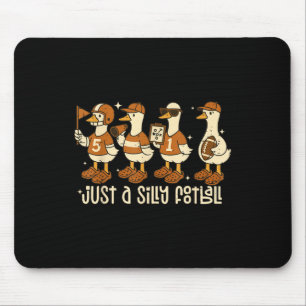 Funny Fall Autumn Cute Just A Silly Football Goose Mouse Pad