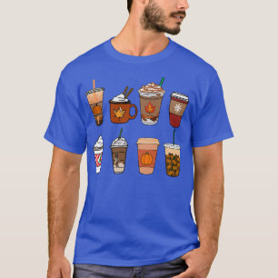 Funny Fall Autumn Season Coffee Cute Latte Hallowe T-Shirt