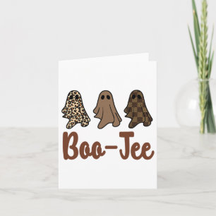 Funny Fall Halloween Ghost Boujee Boo-jee Spooky S Card