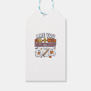 Funny Fall Halloween Teacher Ghost Directions Shir Gift Tags