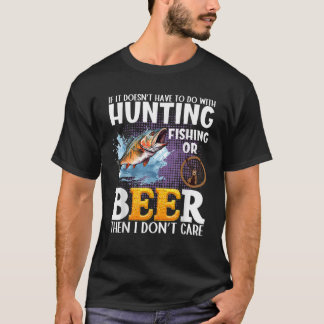 Funny fall or spring bass fishing elk dear hunting T-Shirt