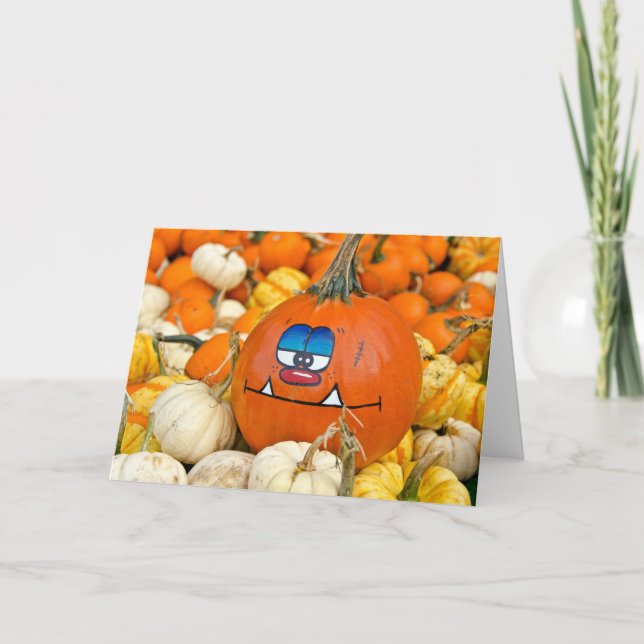 Funny Fall Pumpkin Card (Front)