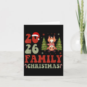 Funny Family Christmas 2026 Reindeer Xmas Matching Card