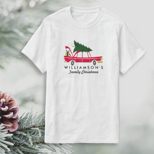 Funny Family Christmas Bringing Home Xmas Tree T-Shirt