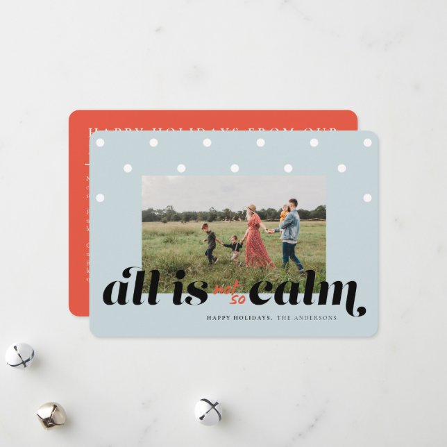 Funny Family Christmas Card (Front/Back In Situ)