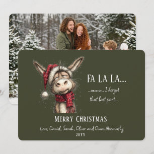 Funny Family Christmas Naughty Nice Squirrel Photo Holiday Card