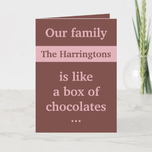 Funny Family custom name & photos greeting card