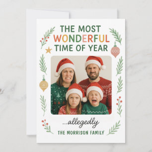 Funny Family Fun Customisable Christmas Card