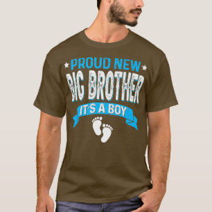 Funny Family Gender Reveal Proud New Big Brother I T-Shirt