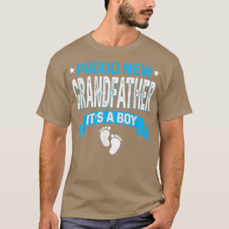 Funny Family Gender Reveal Proud New Grandfather I T-Shirt