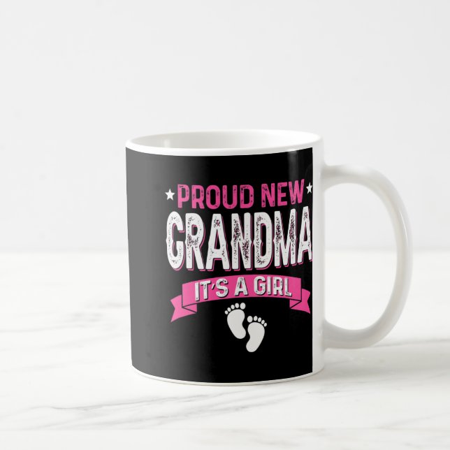 Funny Family Gender Reveal Proud New Grandma It's  Coffee Mug (Right)