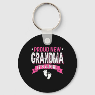 Funny Family Gender Reveal Proud New Grandma It's  Key Ring