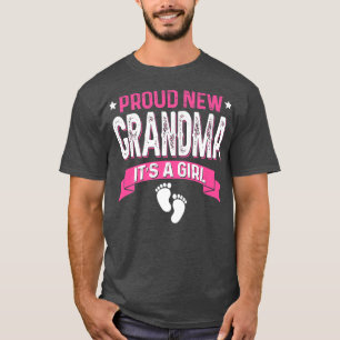 Funny Family Gender Reveal Proud New Grandma It's T-Shirt