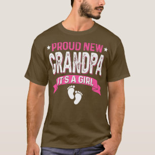 Funny Family Gender Reveal Proud New Grandpa It's T-Shirt