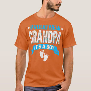 Funny Family Gender Reveal Proud New Grandpa It's T-Shirt
