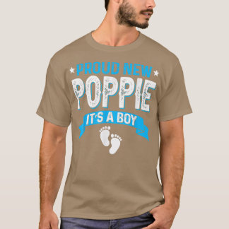 Funny Family Gender Reveal Proud New Poppie It's A T-Shirt